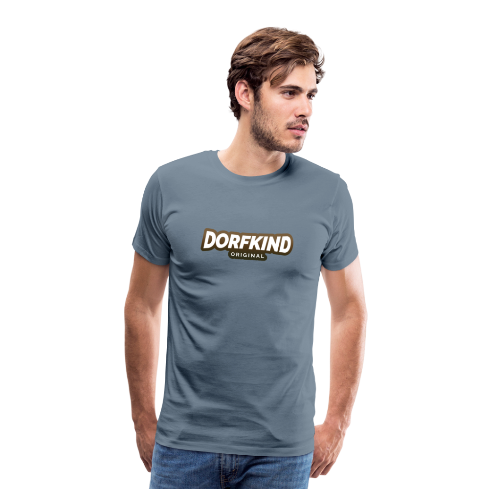 Dorfkind 2 Männer Premium T-Shirt - Blaugrau