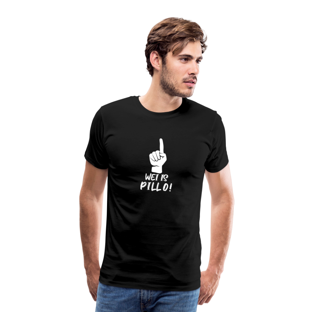 Wei is Pillo Männer Premium T-Shirt - Schwarz