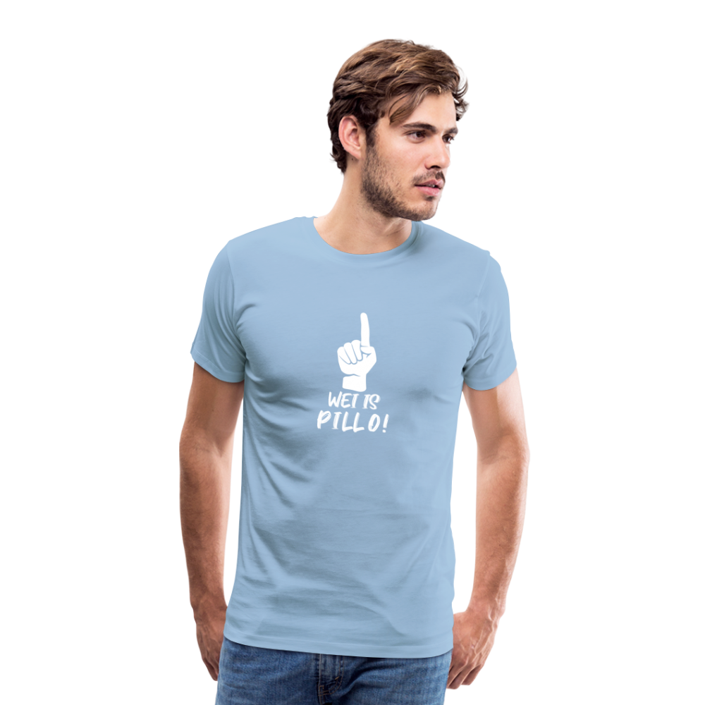 Wei is Pillo Männer Premium T-Shirt - Sky