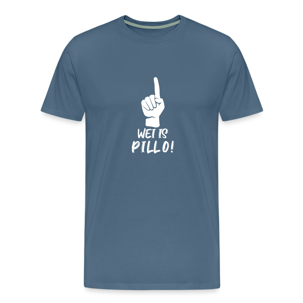 Wei is Pillo Männer Premium T-Shirt - Blaugrau