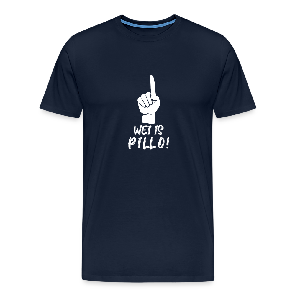 Wei is Pillo Männer Premium T-Shirt - Navy