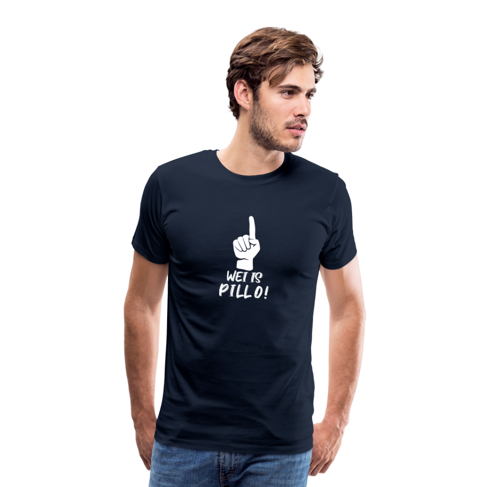 Wei is Pillo Männer Premium T-Shirt - Navy