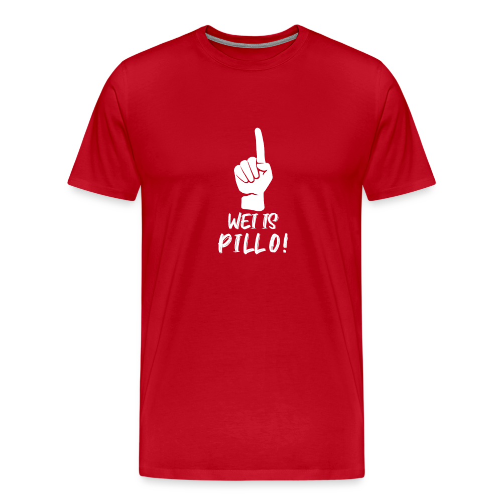 Wei is Pillo Männer Premium T-Shirt - Rot