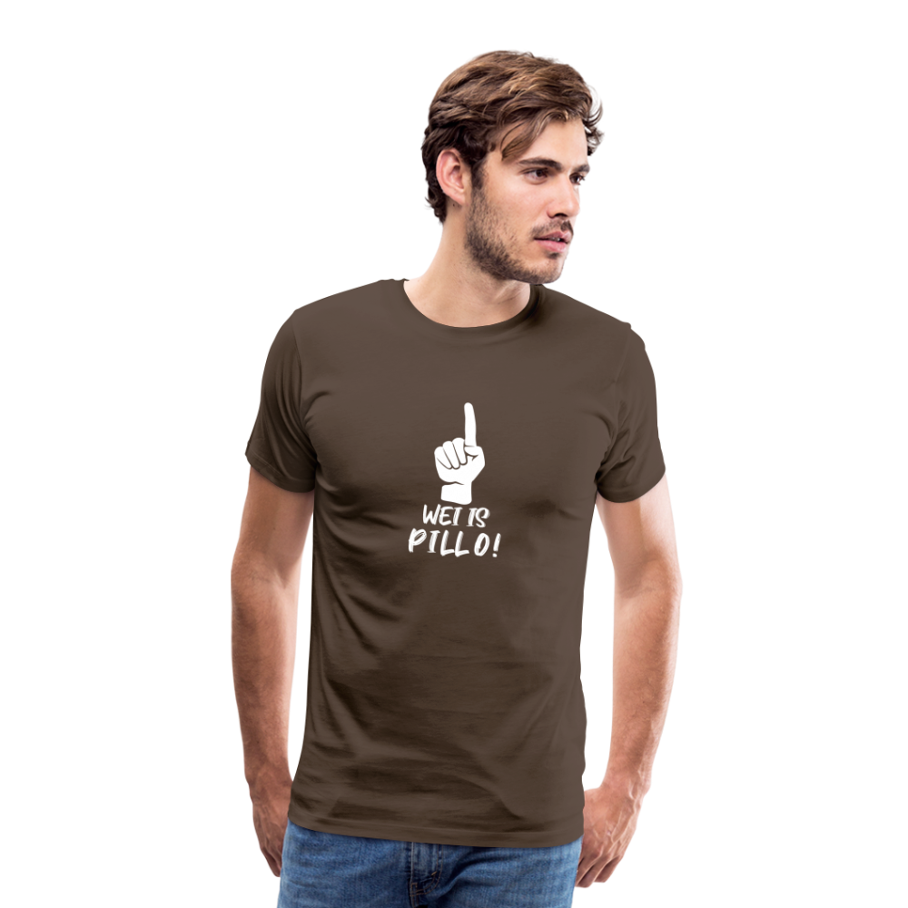 Wei is Pillo Männer Premium T-Shirt - Edelbraun