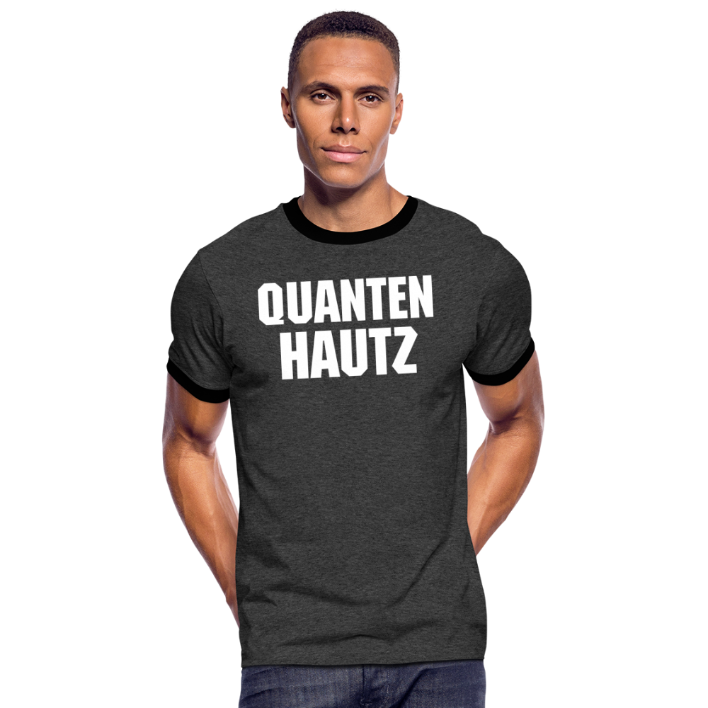 Quanten Hautz Kontrast-T-Shirt - Anthrazit/Schwarz
