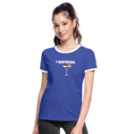 aperölchen Frauen Kontrast-T-Shirt - Blau/Weiß