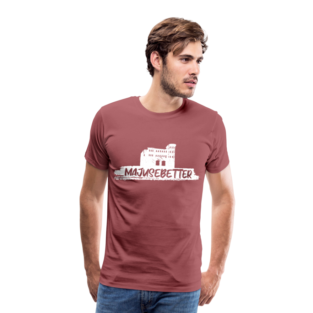 Majusebetter Männer Premium T-Shirt - washed Burgundy