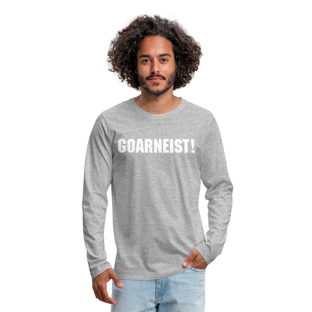 Goarneist Männer Premium Langarmshirt - Grau meliert