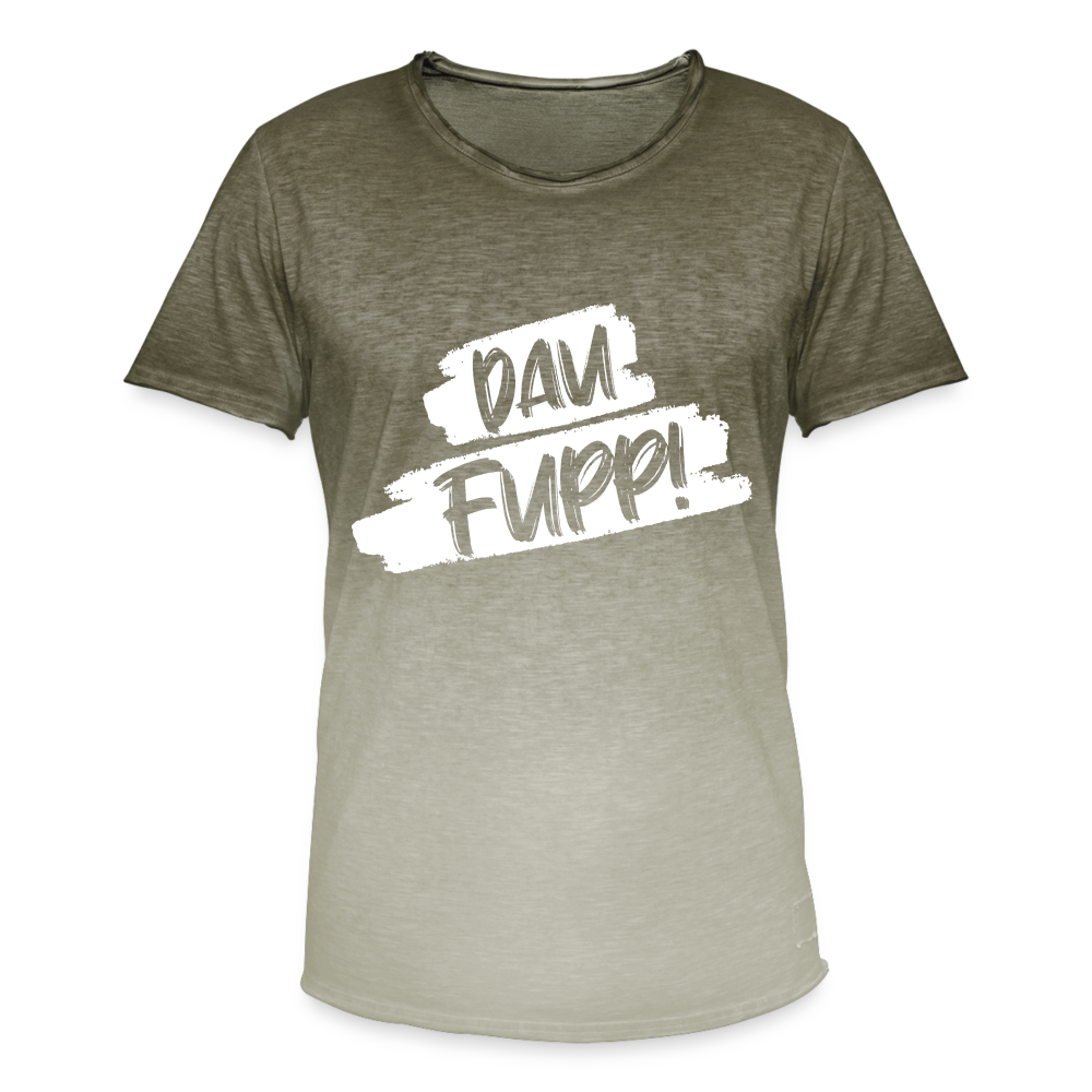 Dau Fupp Männer T-Shirt mit Farbverlauf - Dip Dye Khaki