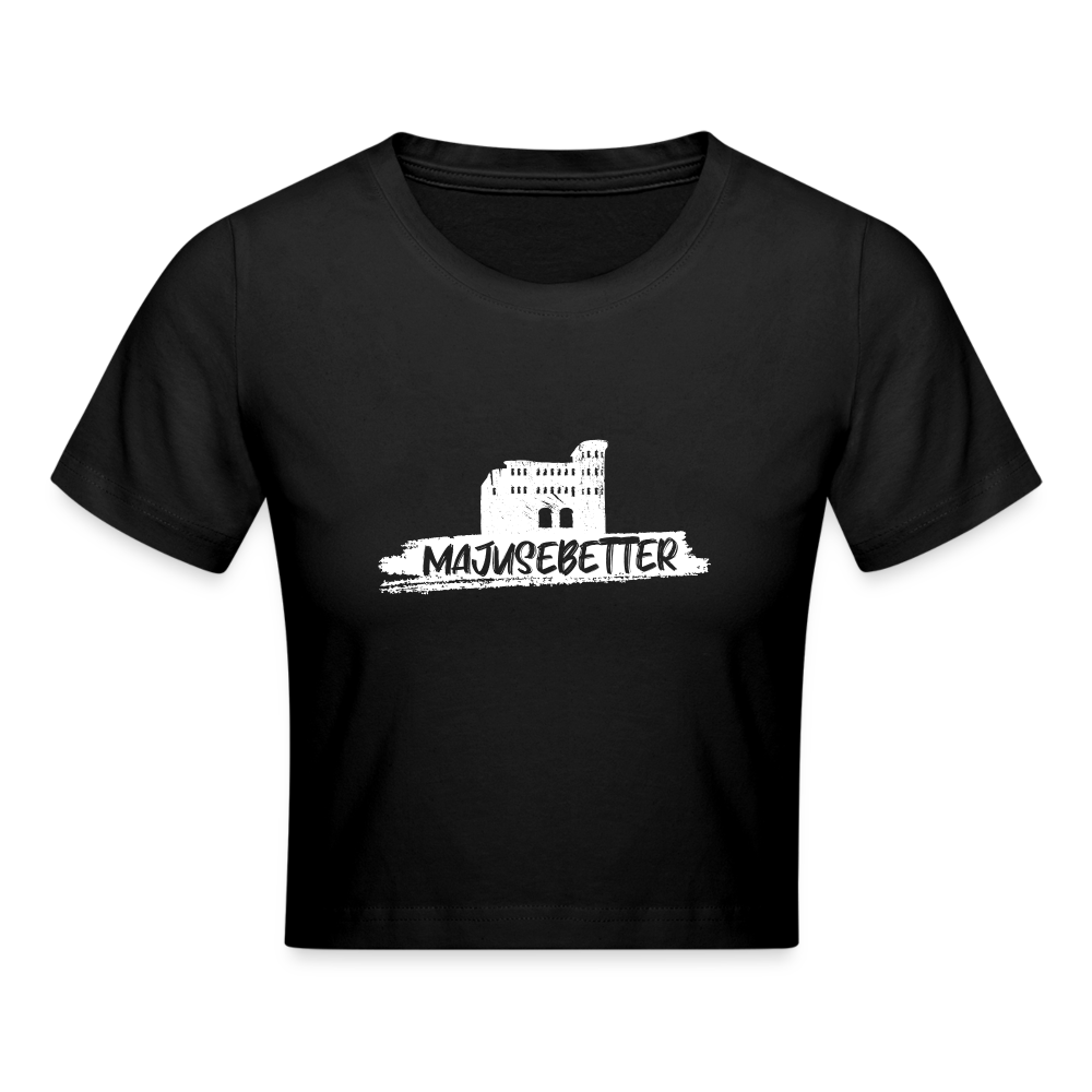 Majusebetter Crop T-Shirt - Schwarz