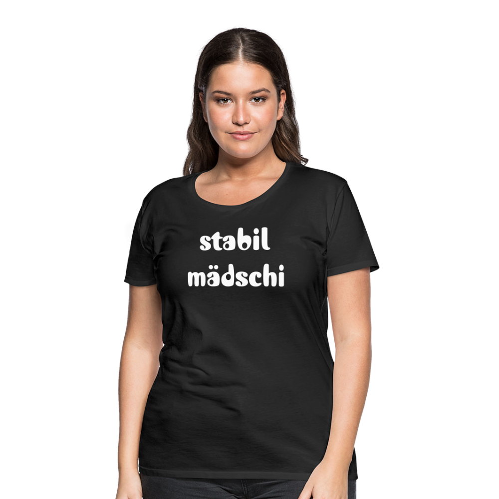 Stabil Mädschi Frauen Premium T-Shirt - Schwarz