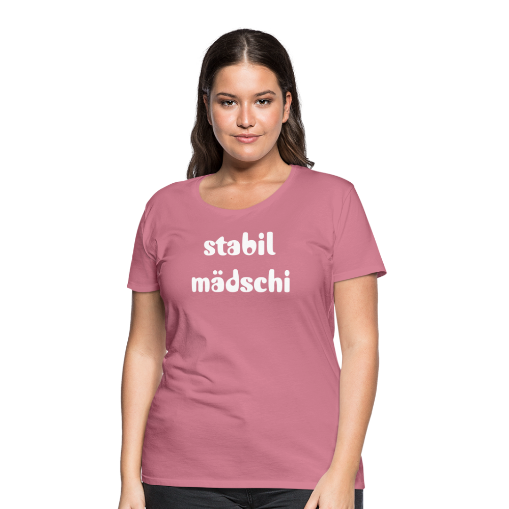 Stabil Mädschi Frauen Premium T-Shirt - Malve