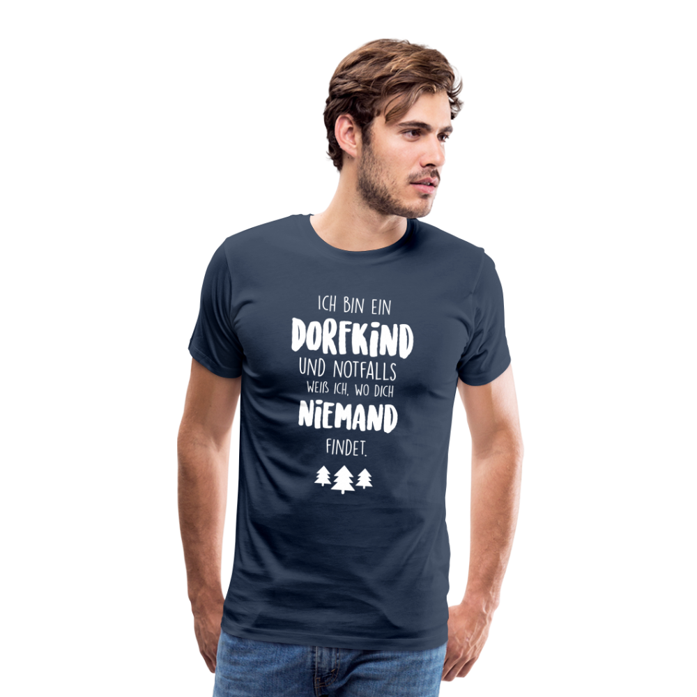 Dorfkind Motiv Männer Premium T-Shirt - Navy