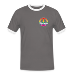 Pride Trier Männer Kontrast-T-Shirt - Dunkelgrau/Weiß