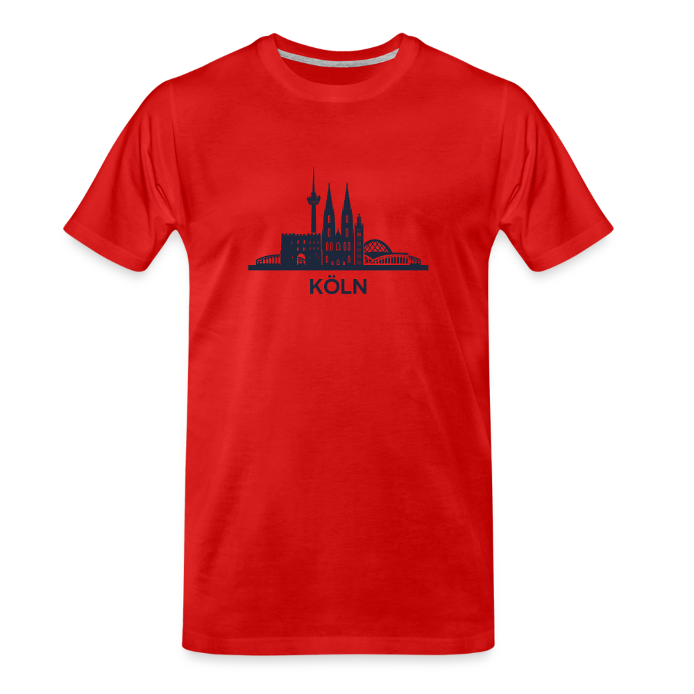 Köln Männer Premium Bio T-Shirt - Rot