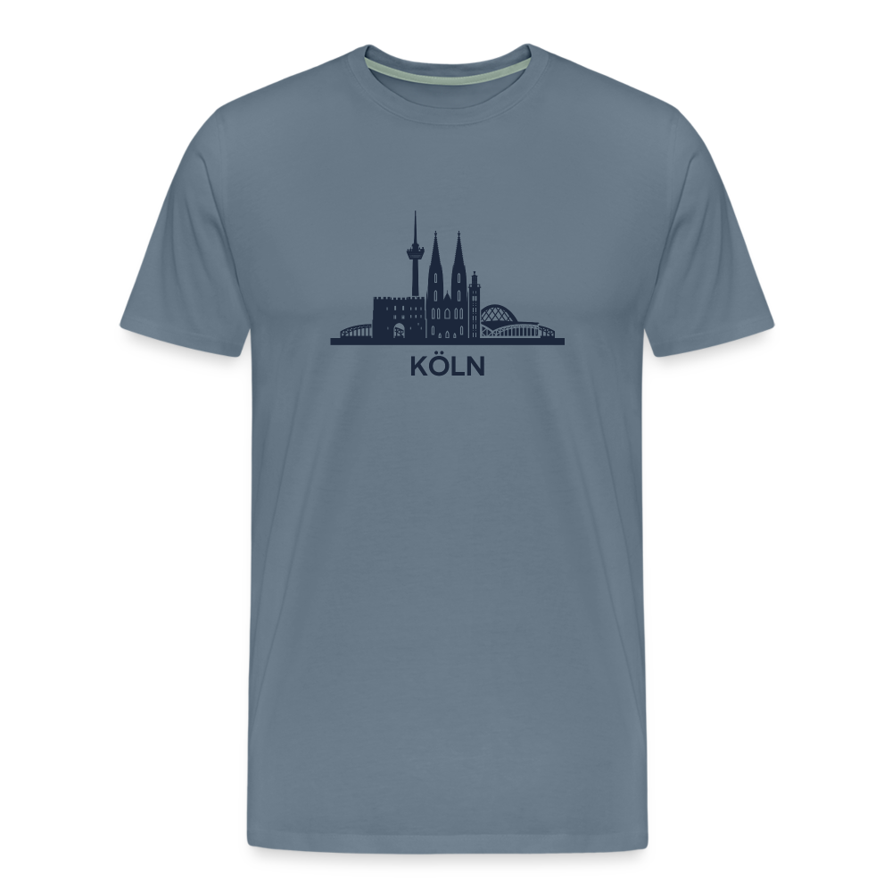 Köln Männer Premium T-Shirt - Blaugrau