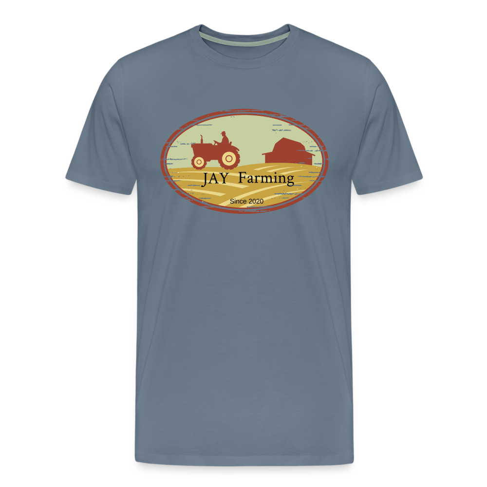 Jay Farming Männer Premium T-Shirt - Blaugrau