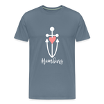 Hamburg Männer Premium T-Shirt - Blaugrau