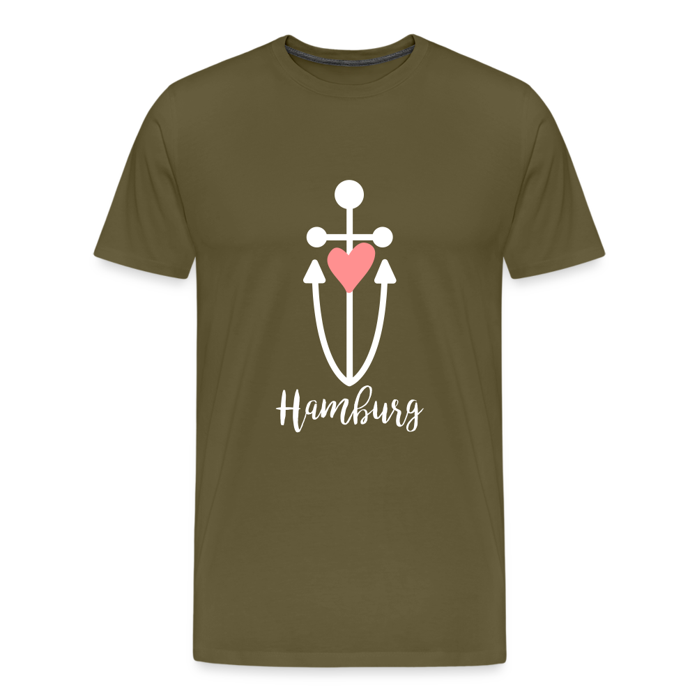 Hamburg Männer Premium T-Shirt - Khaki