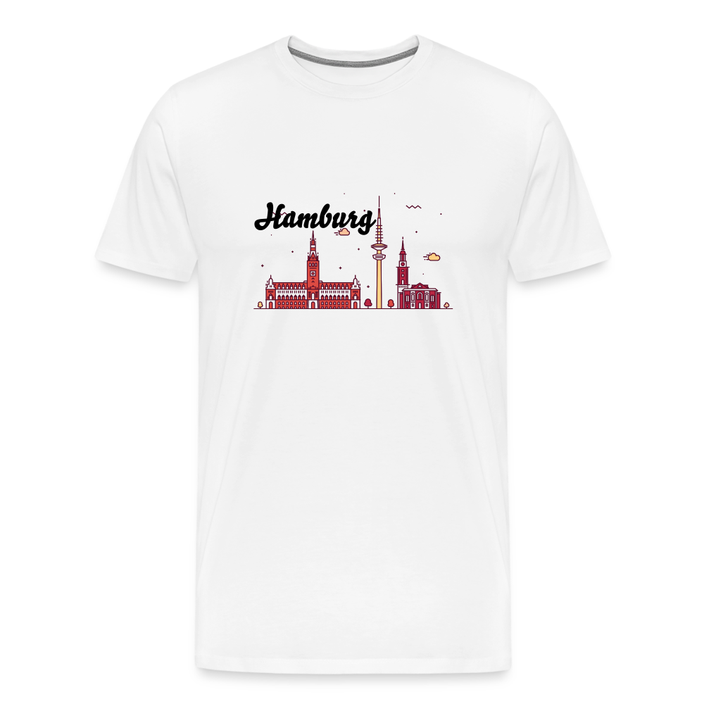 Hamburg Männer Premium T-Shirt - weiß