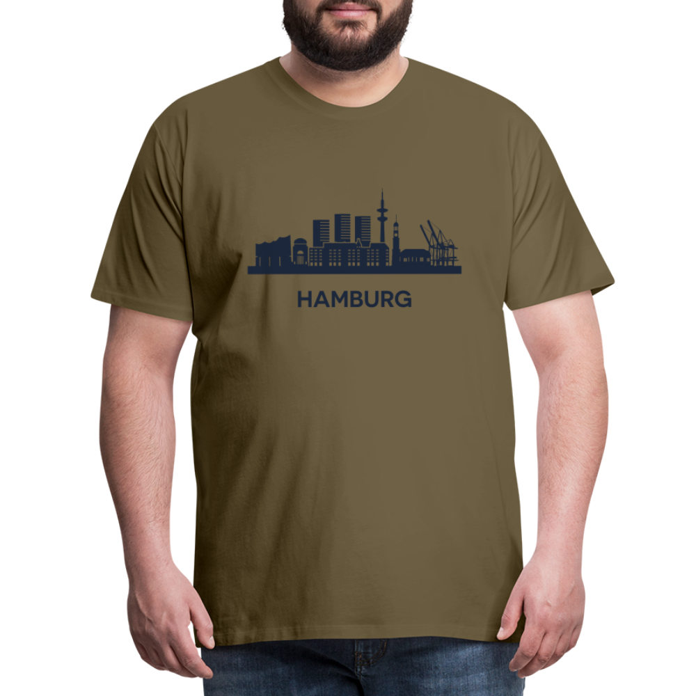 Hamburg Männer Premium T-Shirt - Khaki