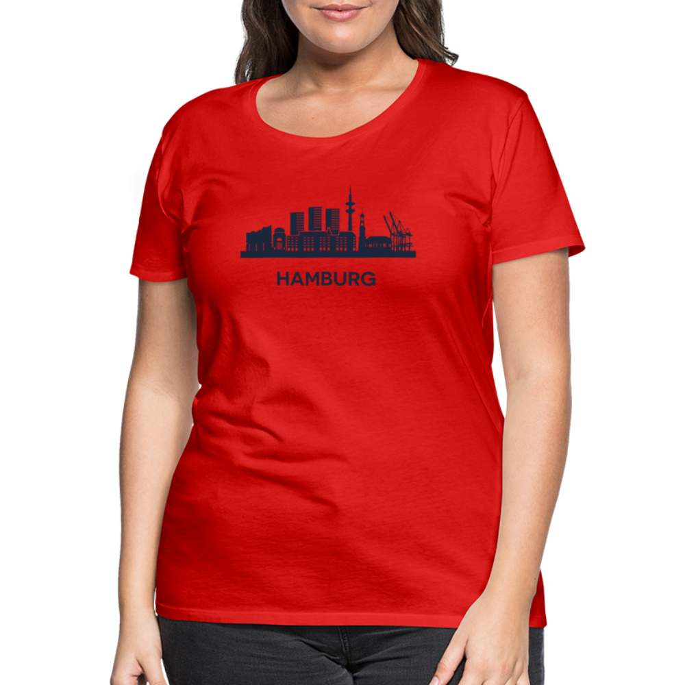 Hamburg Frauen Premium T-Shirt - Rot