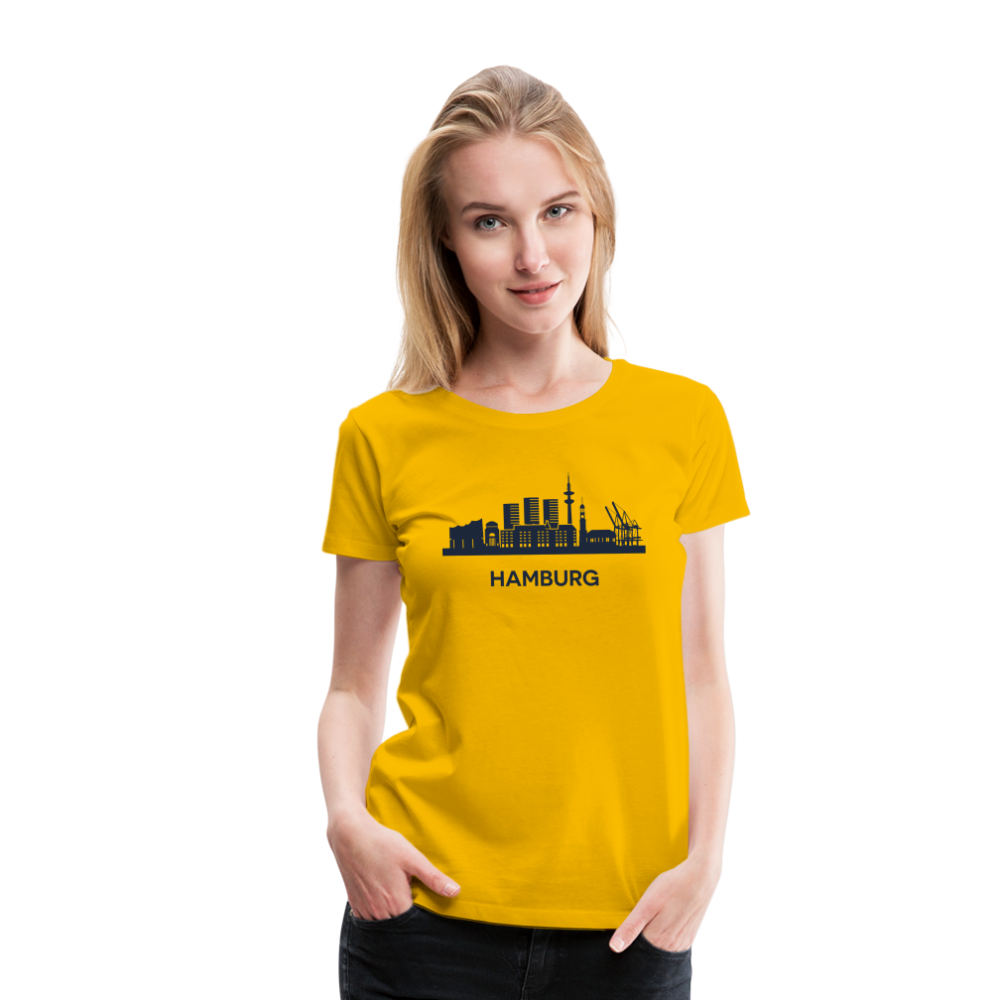 Hamburg Frauen Premium T-Shirt - Sonnengelb