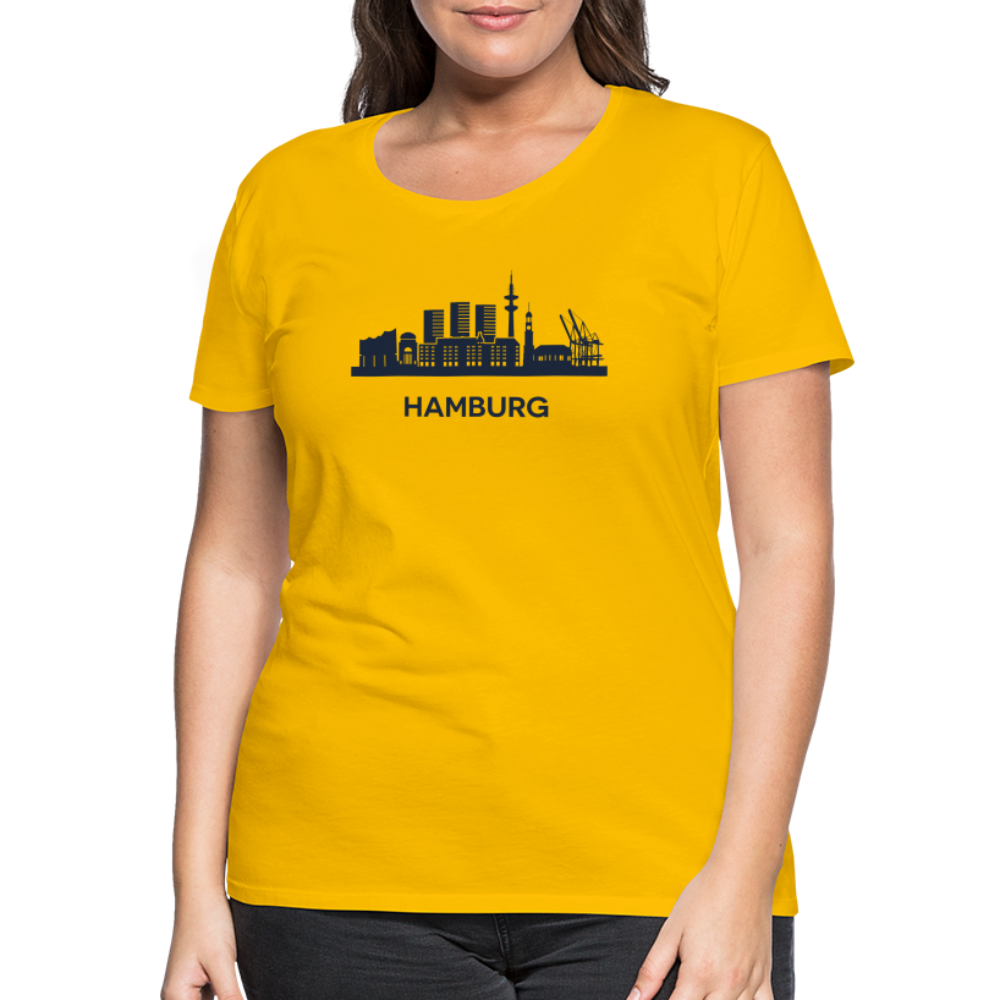 Hamburg Frauen Premium T-Shirt - Sonnengelb
