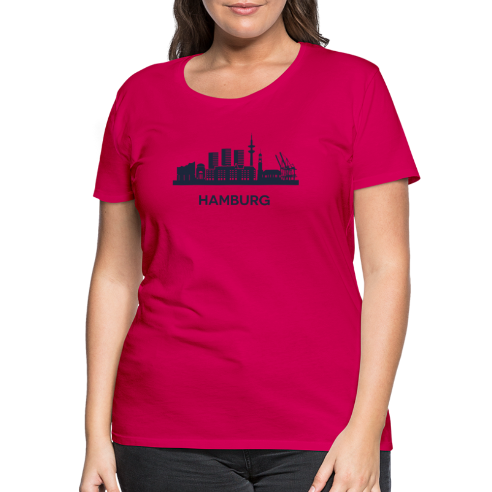 Hamburg Frauen Premium T-Shirt - dunkles Pink