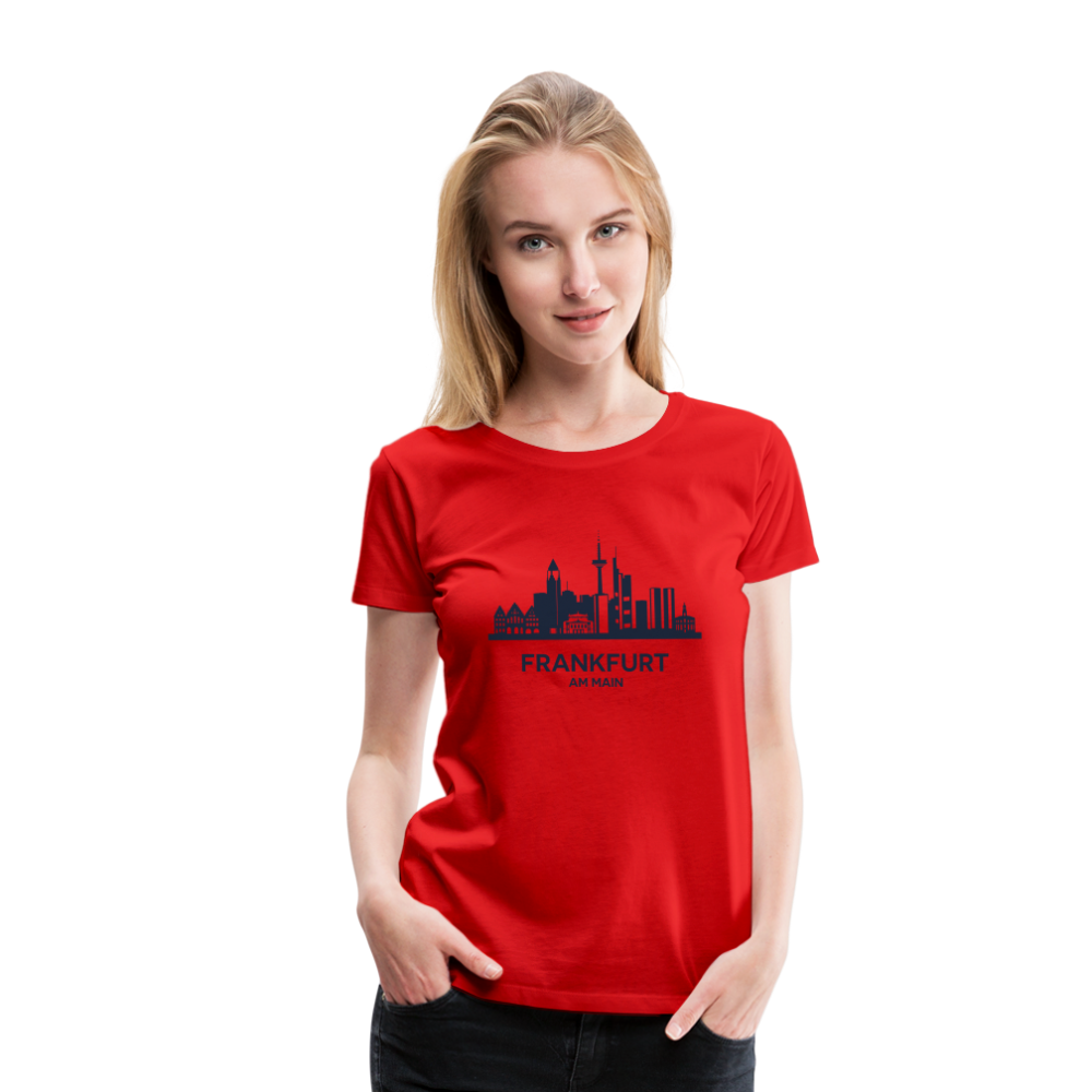 FRANKFURT Frauen Premium T-Shirt - Rot