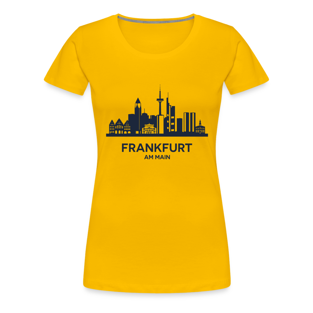 FRANKFURT Frauen Premium T-Shirt - Sonnengelb