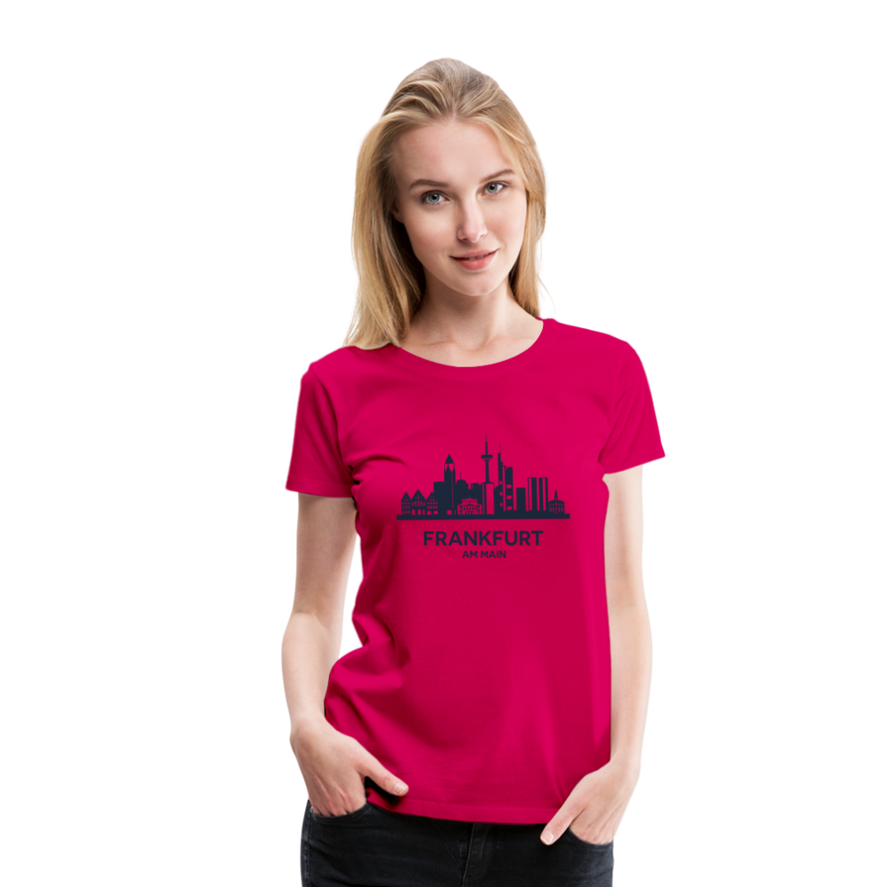 FRANKFURT Frauen Premium T-Shirt - dunkles Pink