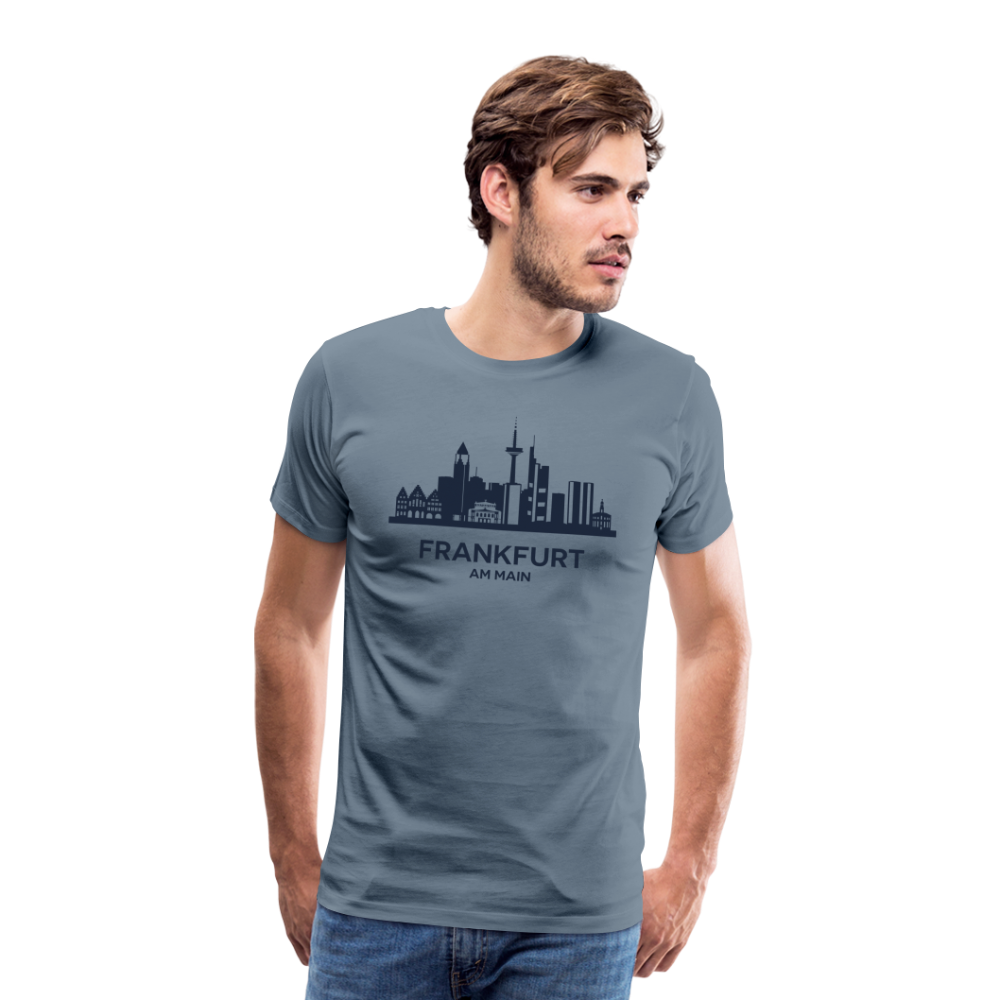 FRANKFURT Männer Premium T-Shirt - Blaugrau