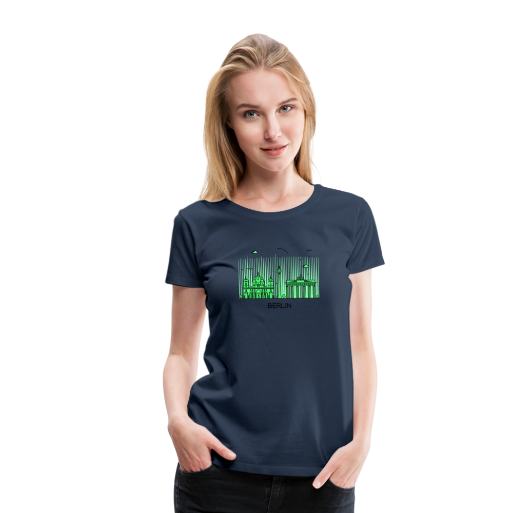 BERLIN Frauen Premium T-Shirt - Navy