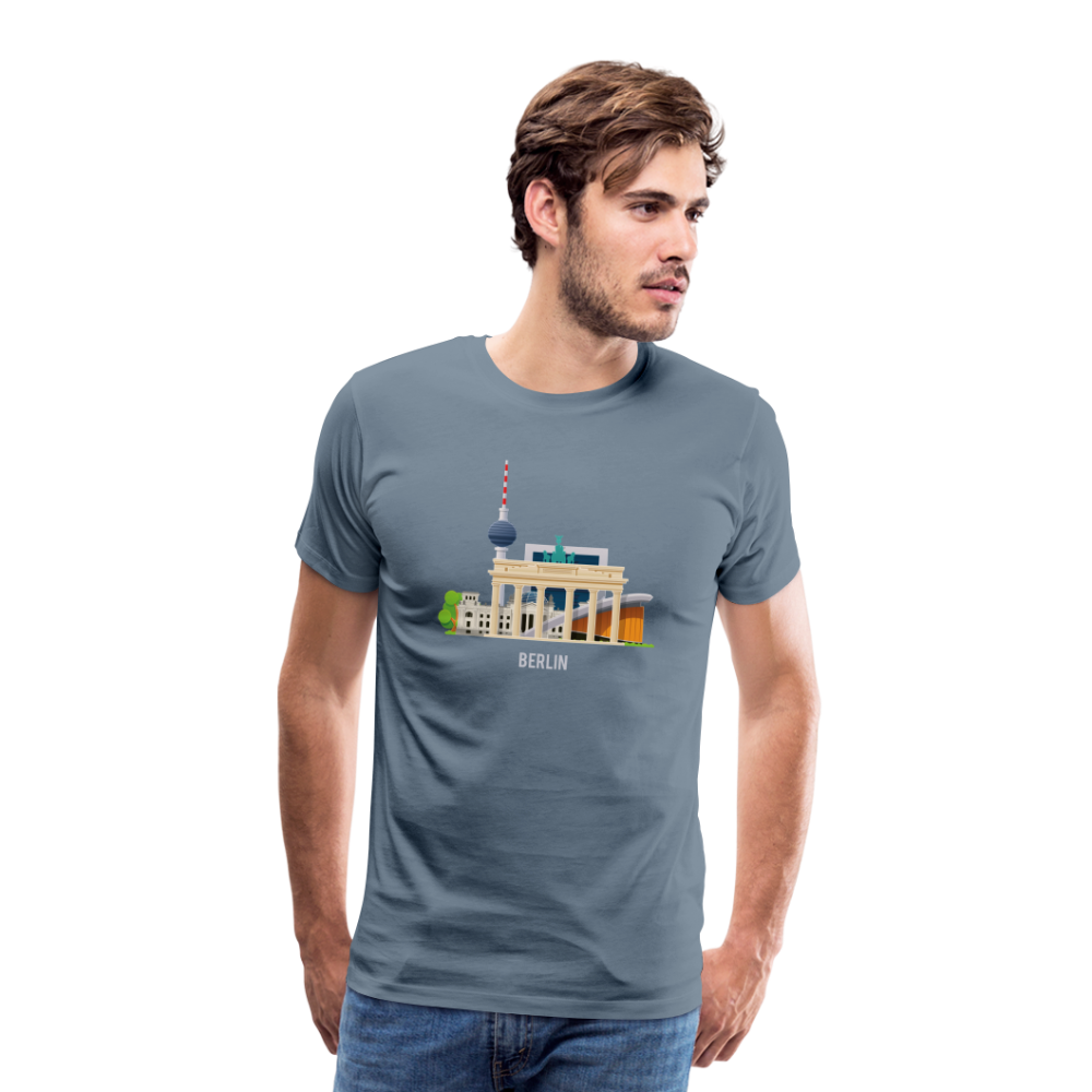 BERLIN Männer Premium T-Shirt - Blaugrau