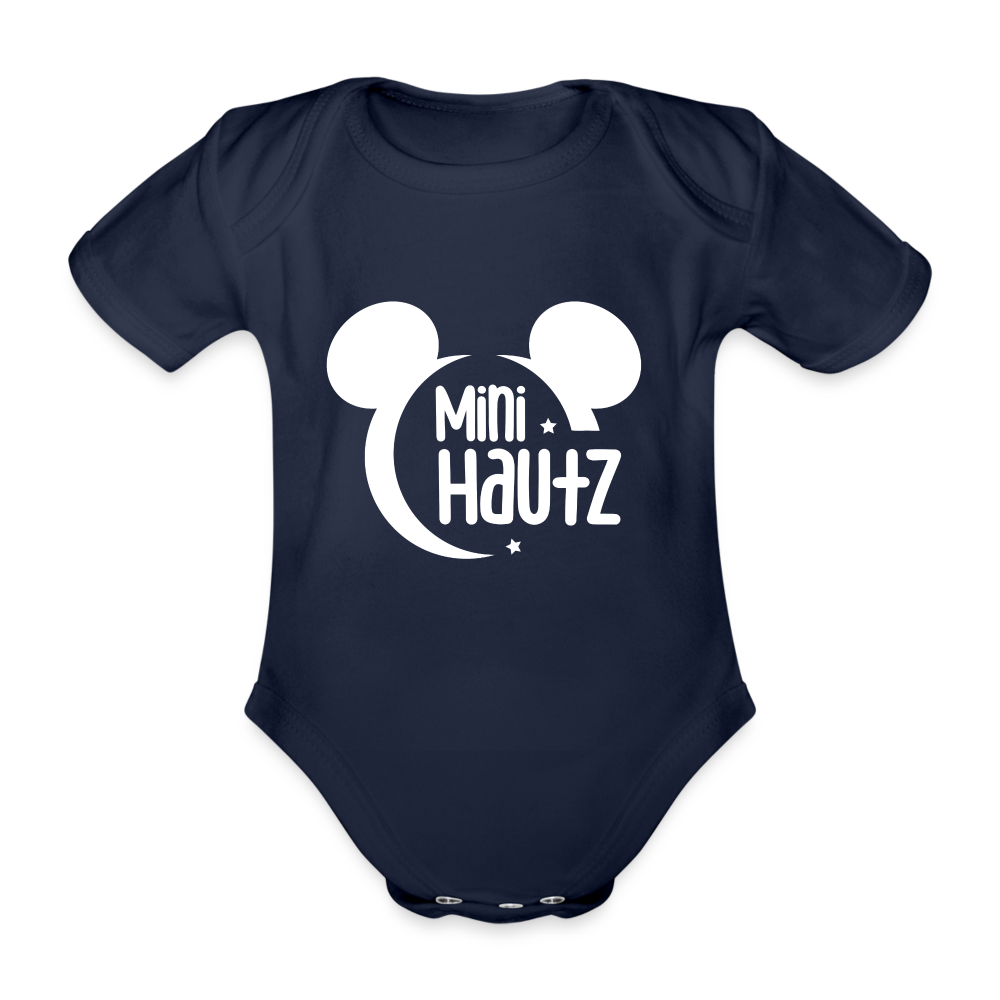 Mini Hautz Baby Bio-Kurzarm-Body - Dunkelnavy