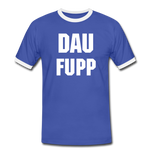 Dau Fupp Kontrast-T-Shirt - Blau/Weiß