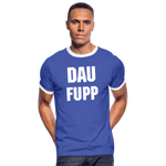 Dau Fupp Kontrast-T-Shirt - Blau/Weiß