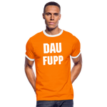 Dau Fupp Kontrast-T-Shirt - Orange/Weiß