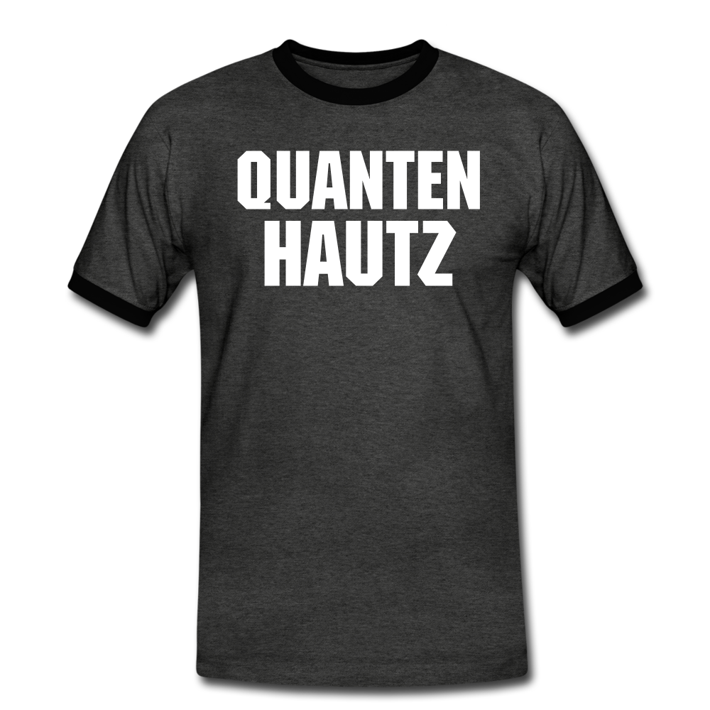 Quanten Hautz Kontrast-T-Shirt - Anthrazit/Schwarz