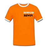 Dorfkind Biewer Kontrast-T-Shirt - Orange/Weiß