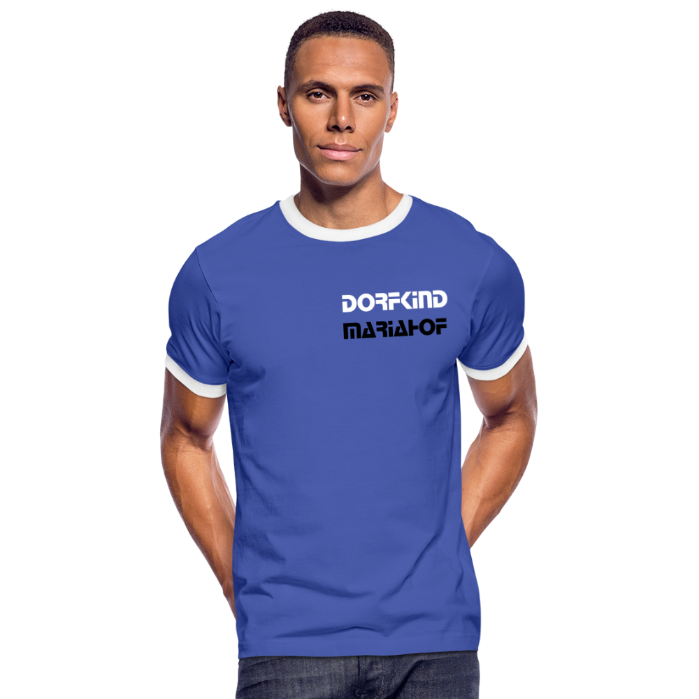 Dorfkind Mariahof Kontrast-T-Shirt - Blau/Weiß