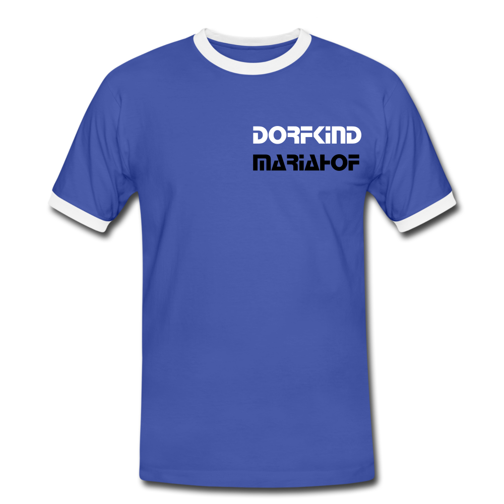 Dorfkind Mariahof Kontrast-T-Shirt - Blau/Weiß