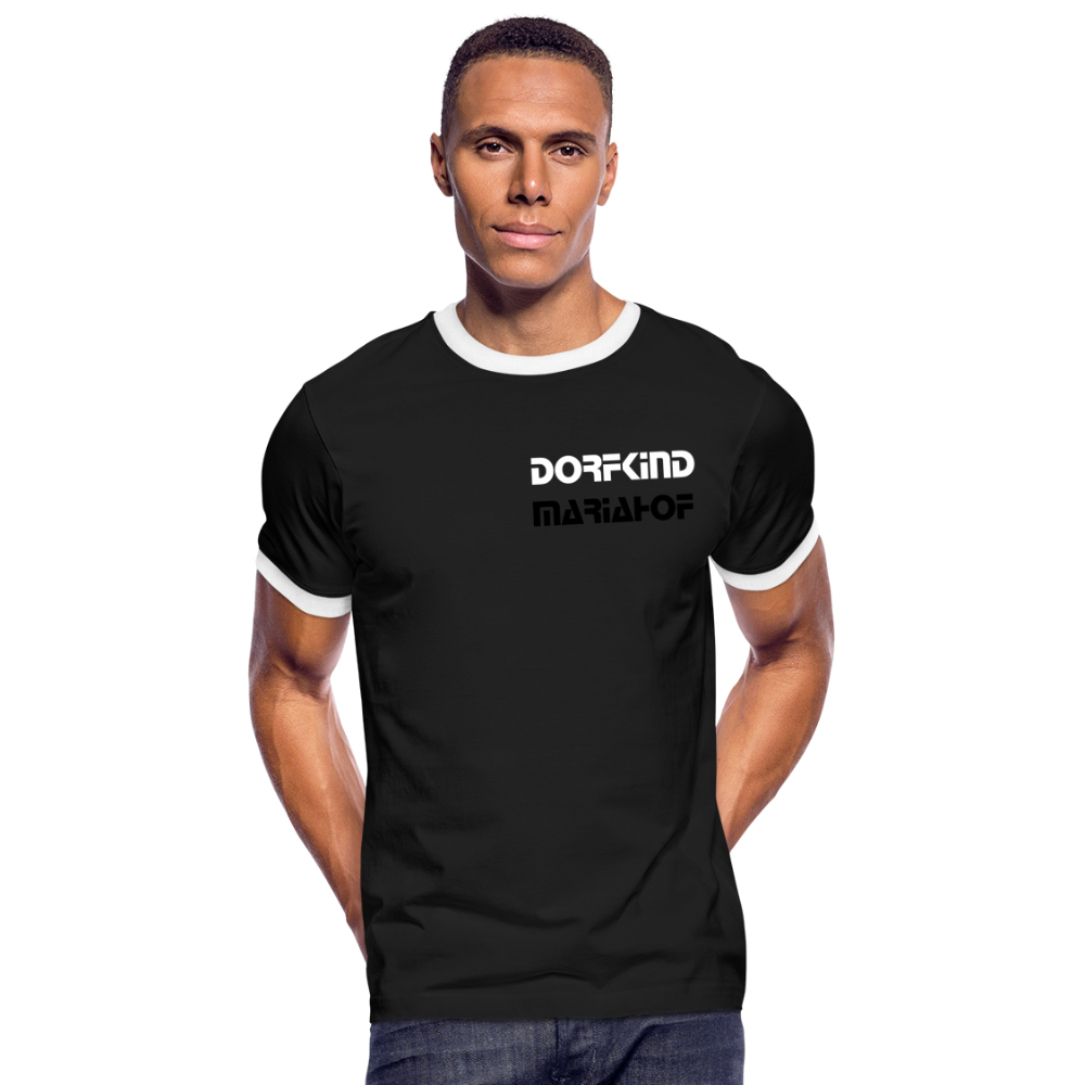 Dorfkind Mariahof Kontrast-T-Shirt - Schwarz/Weiß