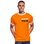 Dorfkind Pfalzel Kontrast-T-Shirt - Orange/Weiß