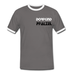 Dorfkind Pfalzel Kontrast-T-Shirt - Dunkelgrau/Weiß