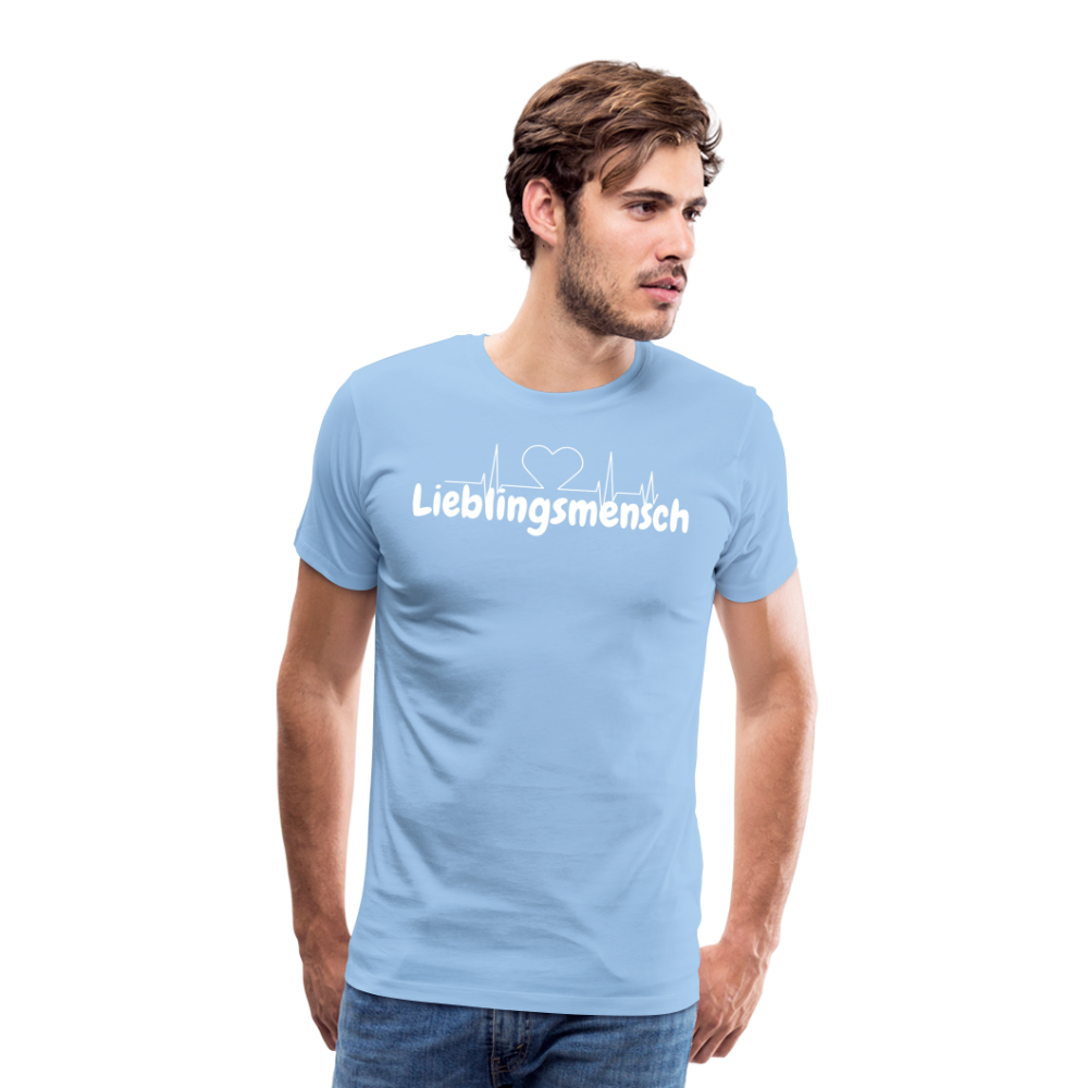 Lieblingsmensch Männer Premium T-Shirt - Sky