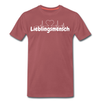 Lieblingsmensch Männer Premium T-Shirt - washed Burgundy