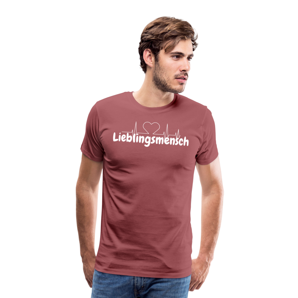 Lieblingsmensch Männer Premium T-Shirt - washed Burgundy