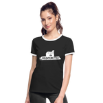 Majusebetter Frauen Kontrast-T-Shirt - Schwarz/Weiß